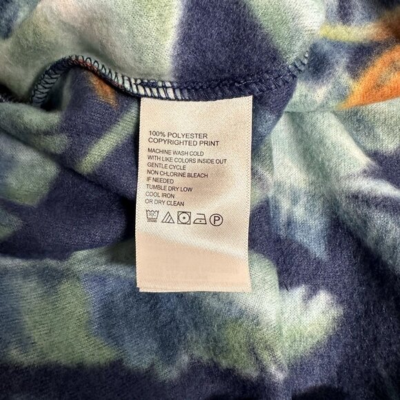 Tommy Bahama Men's Large Cloud Peak Fronds Half Zip Fleece Pullover Bering Blue - Picture 6 of 9